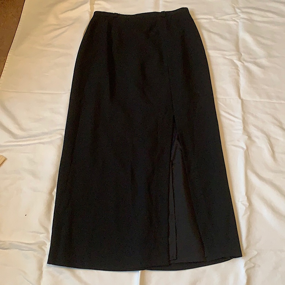 Skirt. Long. Black. Slit. Size 10